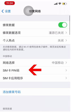 双柏苹果14维修网分享如何给iPhone14的SIM卡设置密码 